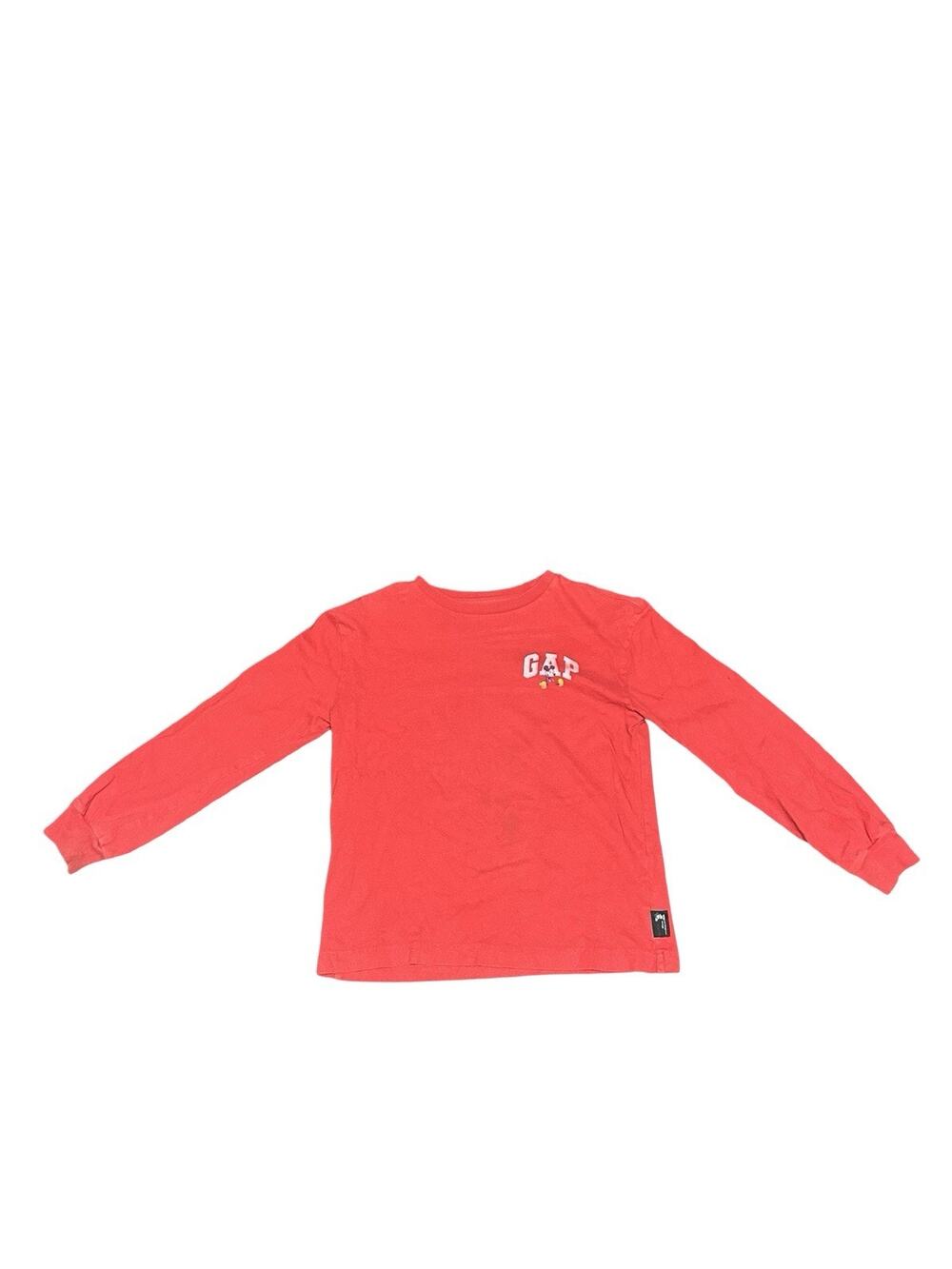 Gap Kids x Disney Mickey Mouse Long Sleeve T-Shirt Red Size Medium